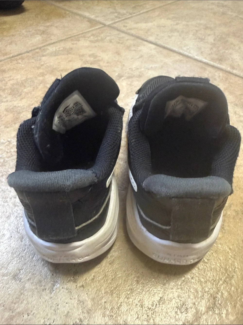 Nike Kids Black Sneakers with White Accents